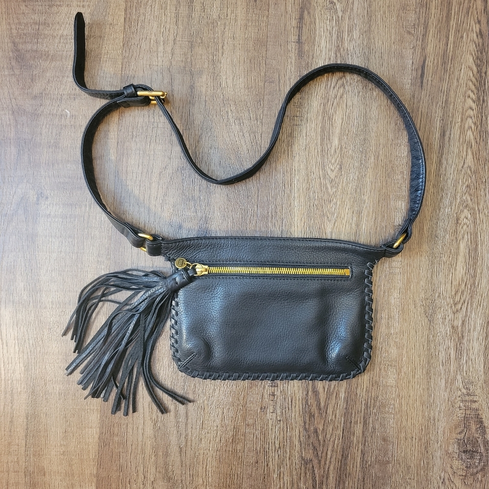 HOBO Black Leather Crossbody Bag